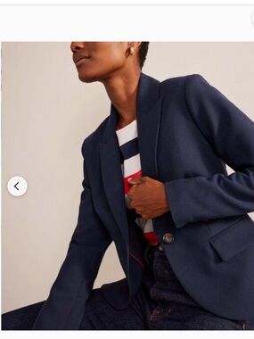 NWOT Boden Canonbury Tailored Wool-Blend Navy Blazer